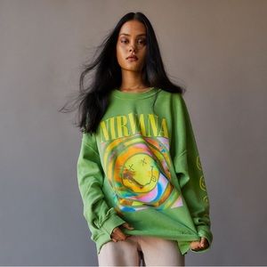 EUC Oversized NIRVANA Smile Sweatshirt